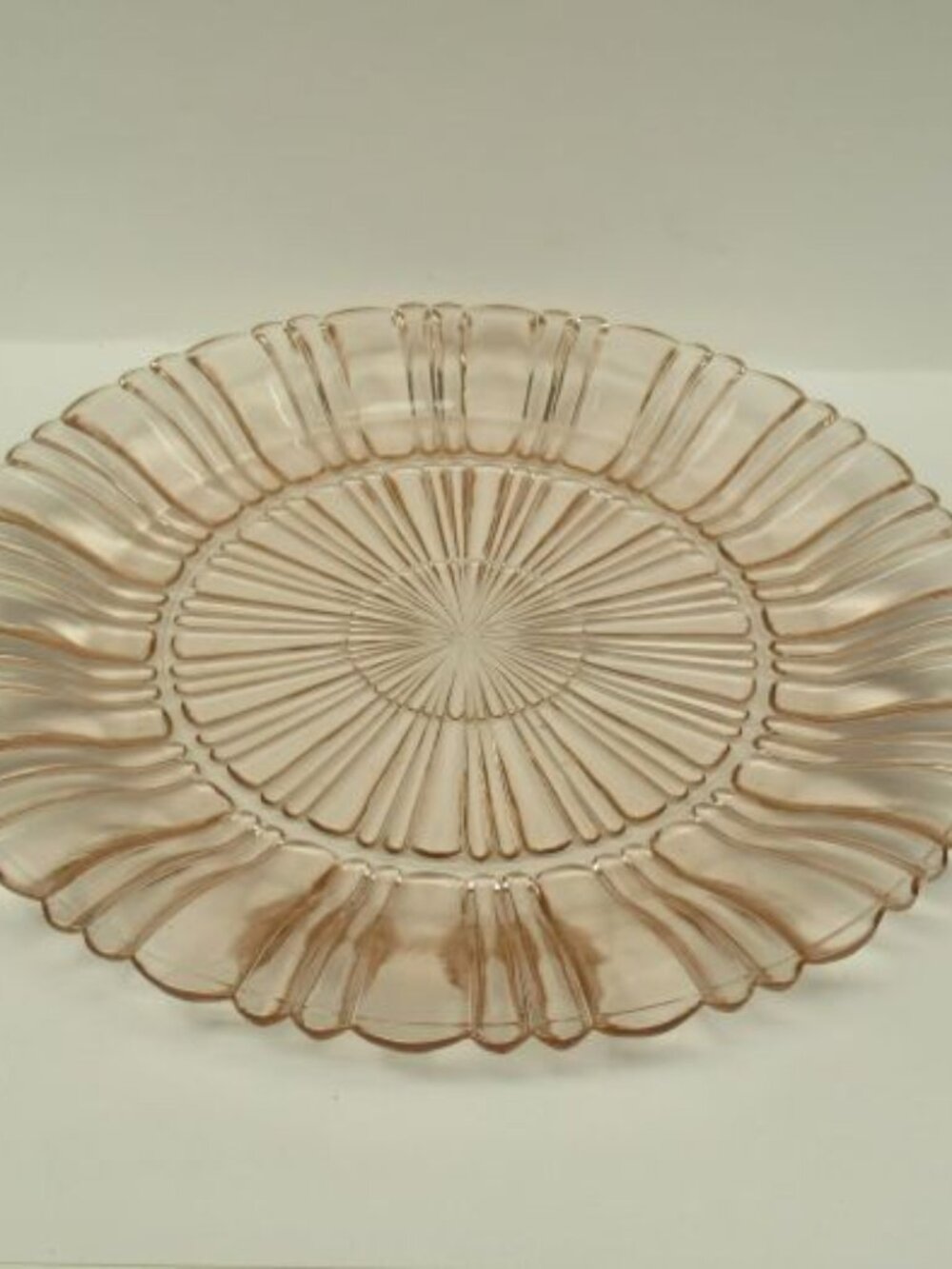 Hocking Depression Glass Pink OLD CAFE 9 3/4 Inch Dinner Plate